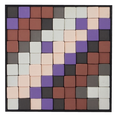 Cuadro Elementos Marrón 23" x 23".