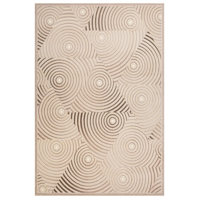 Alfombra Santana Crema y Marrón 6.56' x 9.35'.