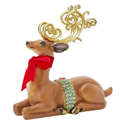 Venado Con Luces Sentado.