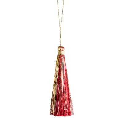 Colgante Borla Rojo 5".