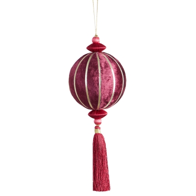 Colgante Con Borla Rojo 14".
