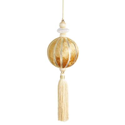 Colgante Con Borla Dorado 14".