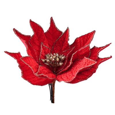 Flor Pascua Rojo 10".
