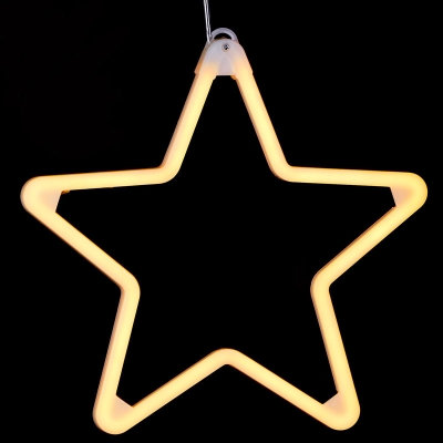 Estrella Blanco Con Luz 13".