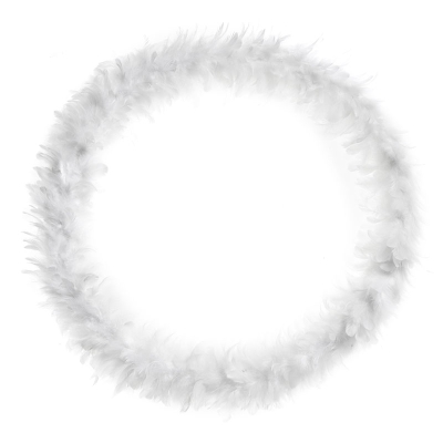 Corona de Plumas Blanco 36".