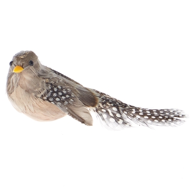 Adorno Pajaro Con Plumas 6" x 2.4" x 2".