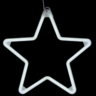 Estrella Blanco Con Luz 13".