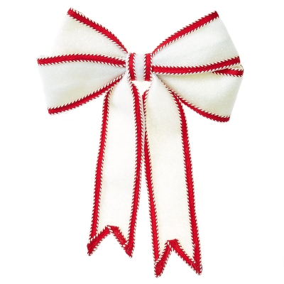 Lazo Blanco Y Rojo 14" x 11".