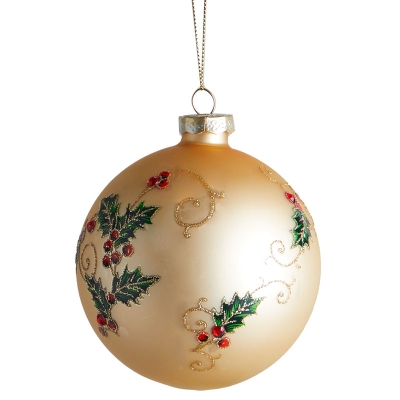 Bola De Navidad Dorado 3".