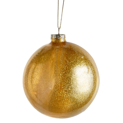 Bola De Navidad Dorado 4".