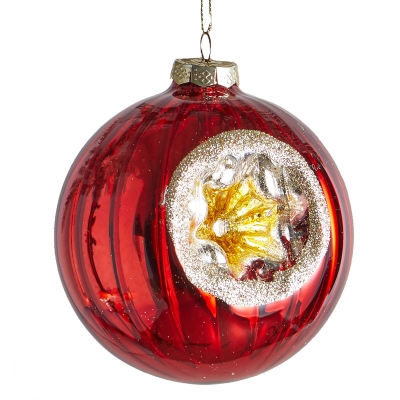 Bola De Navidad Rojo 4".