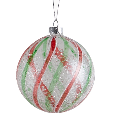 Bola De Navidad Rojo Y Verde 4".