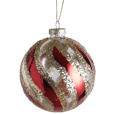 Bola De Navidad Rojo 4".