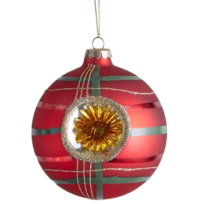 Bola De Navidad Rojo 4".