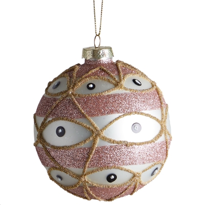 Bola De Navidad Rosado 4".