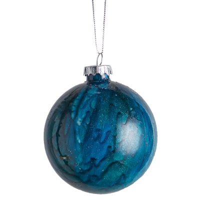Bola De Navidad Azul 3".