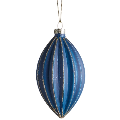 Bola De Navidad Azul 4".