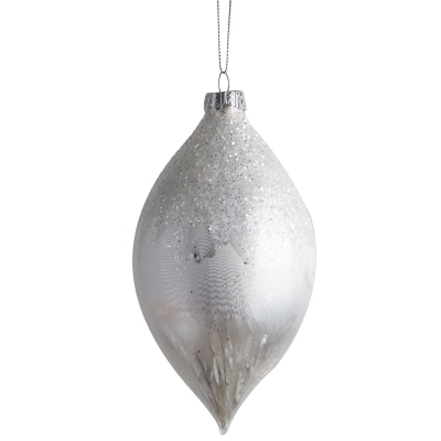 Bola De Navidad Blanco 6".