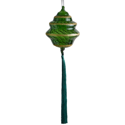 Colgante Con Borla Verde 15".