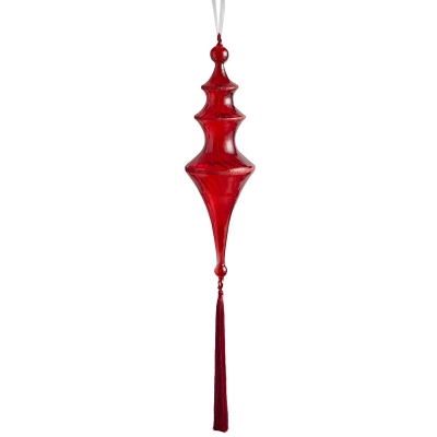 Colgante Con Borla Rojo 26".