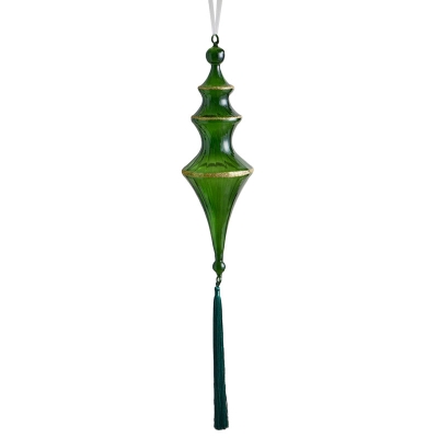 Colgante Con Borla Verde 26".
