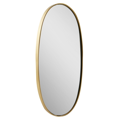 Espejo Ovalado Dorado 18" x 12".
