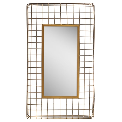 Espejo Rectangular Dorado 22" x 4" x 38".