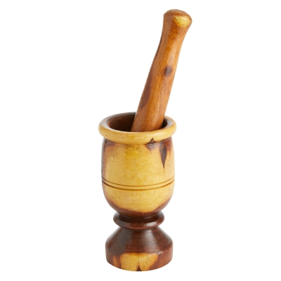 Pilón De Madera Rayas Marrones.