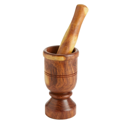Pilón De Madera Rayas Marrones.
