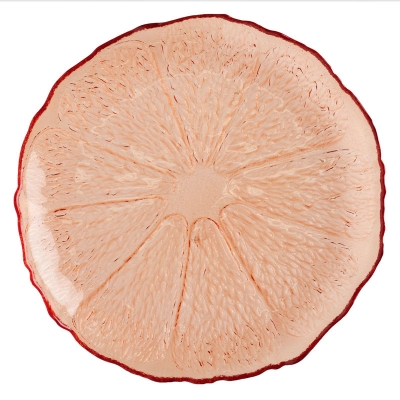 Plato De Postre Citrus Naranja.