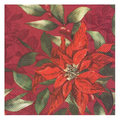 Servilleta De Papel God Jul Rojo.