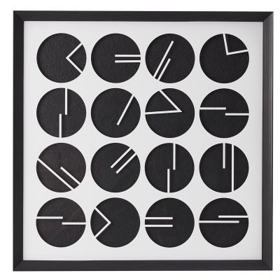 Cuadro Círculos Negro 24" x 24".