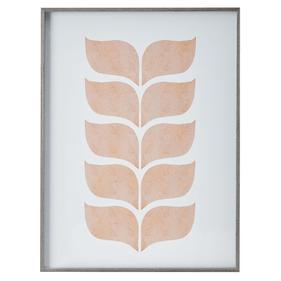 Cuadro Hojas Crema 12" x 16".
