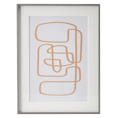 Cuadro Geo Figura Crema 12" x 16".