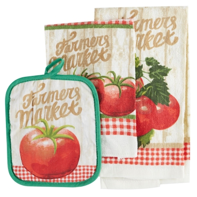 Haus Toalla De Cocina Con Agarrador Tomates Juego De 3.
