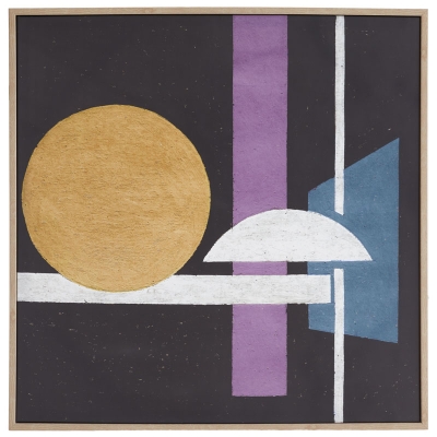 Cuadro Abstracto Negro y Blanco 24" x 24".