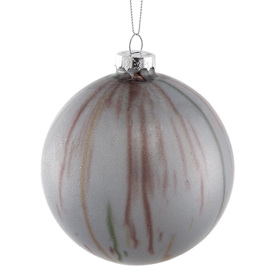 Bola De Navidad Plata 4".