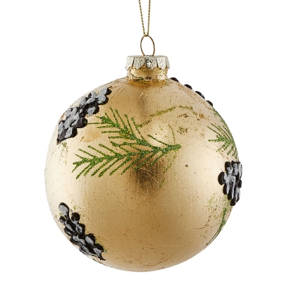 Bola De Navidad Dorado 4".