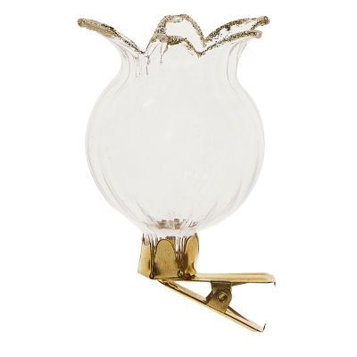 Colgante Flor Transparente 4".