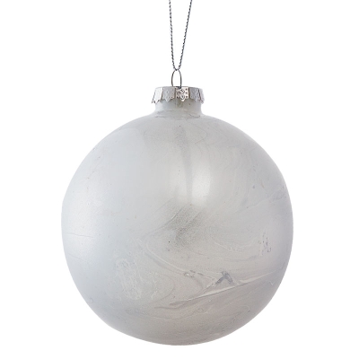 Bola De Navidad Plata 4".