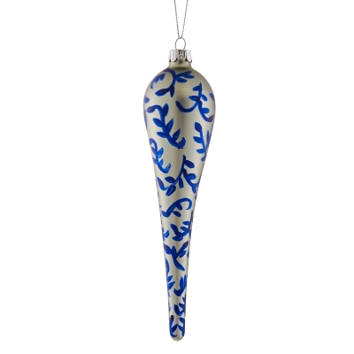 Lágrima Plata Y Azul 8".