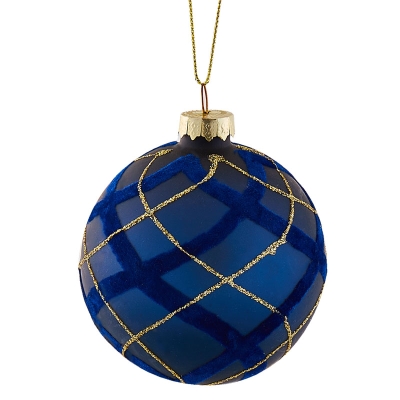 Bola De Navidad Azul 4".