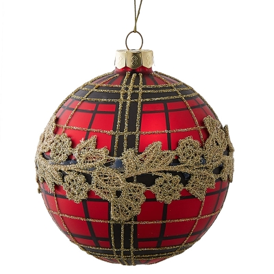 Bola De Navidad Rojo 4".