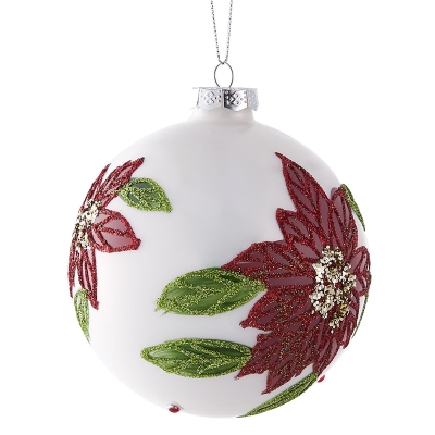 Bola De Navidad Pascua Blanco 4".