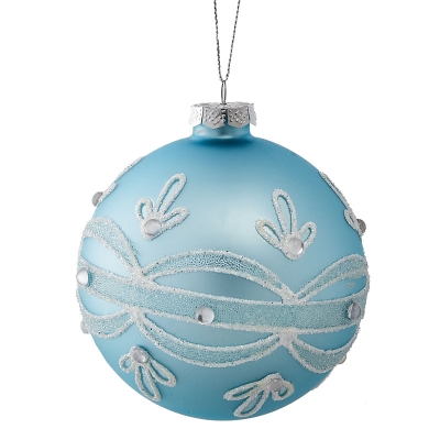 Bola De Navidad Azul 5".