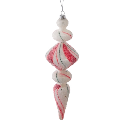 Colgante Blanco Y Rojo 10".