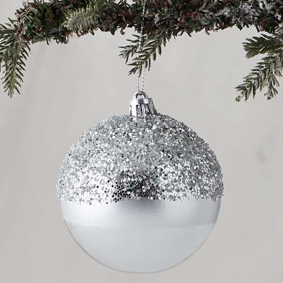 Bola De Navidad Plata 3".
