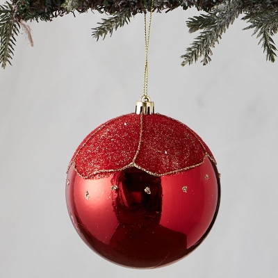 Bola De Navidad Rojo 4".