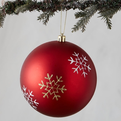 Bola De Navidad Blanco 5".