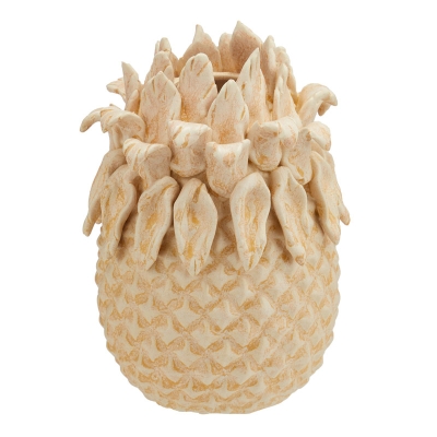 Piña Decorativa Crema Pequeño.